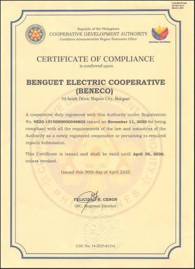 Certificate of Compliance